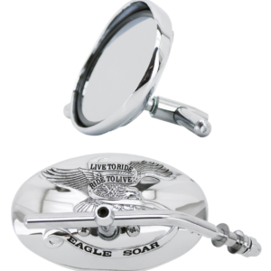 SPECCHIETTO SLIMLINE CON VISIERA E LOGO AQUILA