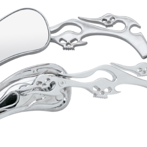 SET SPECCHIETTI METEOR CON TESCHI E FIAMME