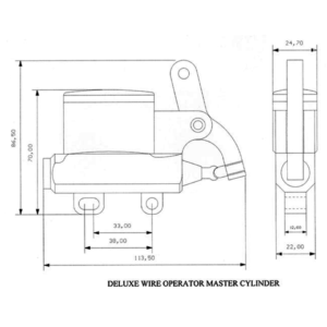 POMPA FRENO POSTERIORE A CAVO KUSTOM TECH DELUXE