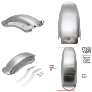 PARAFANGO POSTERIORE E SUPPORTI ROGUE DI LOWBROW CUSTOMS PER BIG TWIN 1958-1984