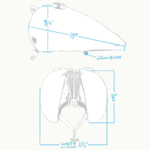 SERBATOIO SEPARATO STILE WX PER VECCHI BIG TWIN DA LOWBROW CUSTOMS