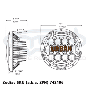 PARABOLA A LED DA 7" CYRON URBAN