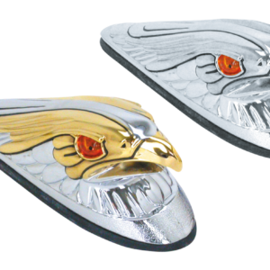 ORNAMENTO A TESTA D'AQUILA CON LUCE PER PARAFANGO