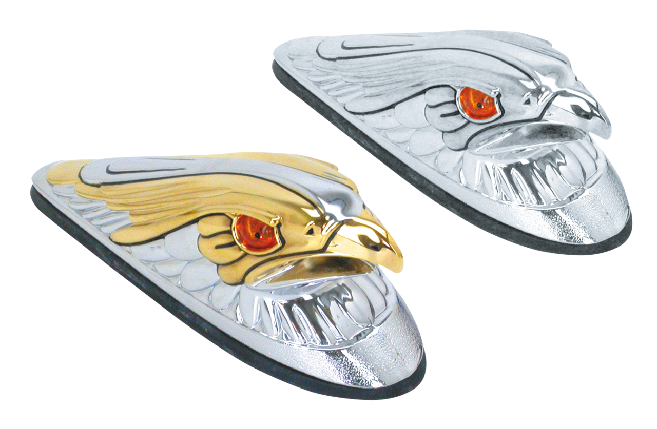 ORNAMENTO A TESTA D'AQUILA CON LUCE PER PARAFANGO