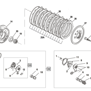 PARTI FRIZIONE PER SPORTSTER EVOLUTION DAL 1991 AL 2022 E BUELL RAFFREDDATE AD ARIA