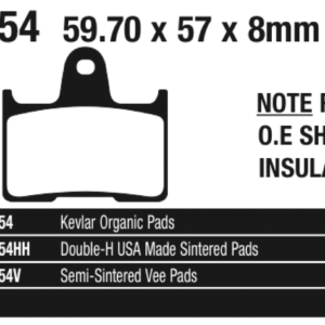 EBC POSTERIORI PASTIGLIE FRENO