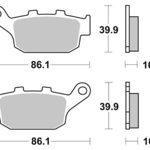 SBS SET DI PASTIGLIE FRENO, POSTERIORI