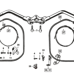 MANUBRI E COMANDI PER FORCELLE SPRINGER 1937-1948