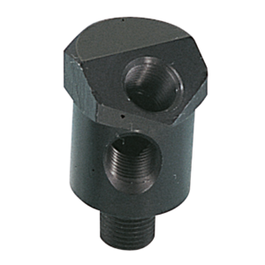 ADATTATORE IN PEZZO UNICO DI ALLUMINIO PER IL MONTAGGIO DI MANOMETRI OLIO SU BIG TWIN