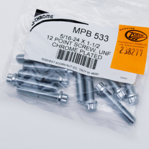 ASSORTIMENTO BULLONI A TESTA POLIGONALE CROMATI