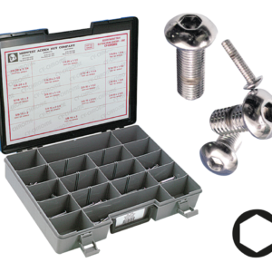ASSORTIMENTO CROMATO VITI A TESTA BOMBATA LARGA