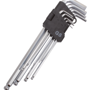 SET DI CHIAVI A BRUGOLA IN POLLICI CON TERMINALE A SFERA