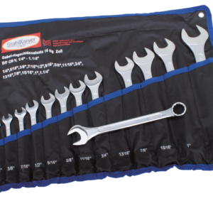 SET 14 PEZZI CHIAVI COMBINATE IN POLLICI