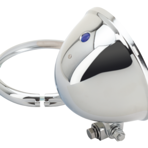 FANALI ANTERIORI CROMATI STILE BATES DA 5 1/2"