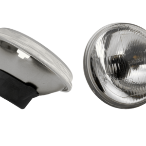 FANALI ANTERIORI CROMATI STILE BATES DA 5 1/2"