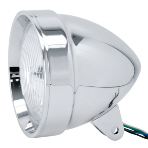 5 3/4" FANALE ANTERIORE IN ALLUMINIO BILLET CROMATO APPROVATO EU