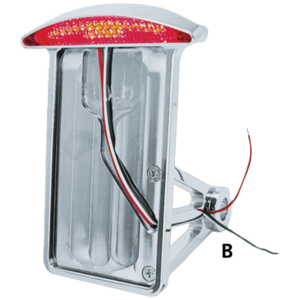 STAFFE MONTAGGIO TARGA CON LUCE POSTERIORE A LED PER ATTACCO LATERALE E PARAFANGO