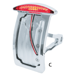 STAFFE MONTAGGIO TARGA CON LUCE POSTERIORE A LED PER ATTACCO LATERALE E PARAFANGO