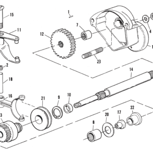 PARTI PER ALLOGGIAMENTO MOTORINO D'AVVIAMENTO PER FLT, FXR & SOFTAIL 1980-1988