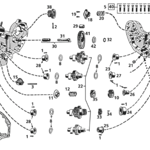 COPERTURA INGRANAGGI, RACCORDI E INGRANAGGI PER MODELLI 45CI E FLATHEAD