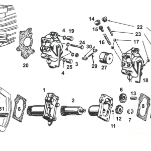 OIL & SCAVENGER PUMP ON SIDE VALVE MODELS