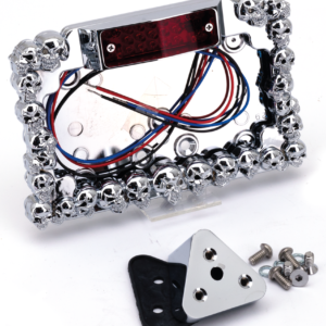 SUPPORTO TARGA CON LUCE A LED "SKULL MANIAC"