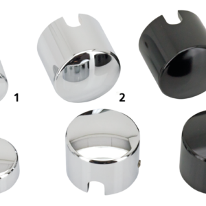 COPRI PERNO RUOTA POSTERIORE GENUINE ZODIAC NERI E CROMATI