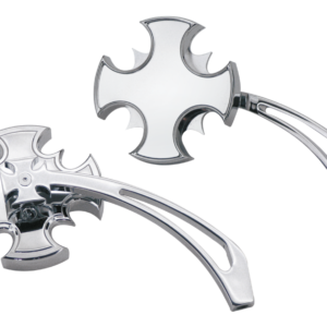 SPECCHIETTI "CROSS BLADE" CON STELO LAVORATO