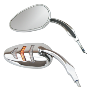 SPECCHIETTI CROMATI "DETONATOR" CON LUCI A LED