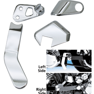 SET CROMATO COPRI STAFFE PASSEGGERO PER DYNA GLIDE