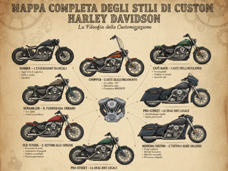 mappa dei custom in harley