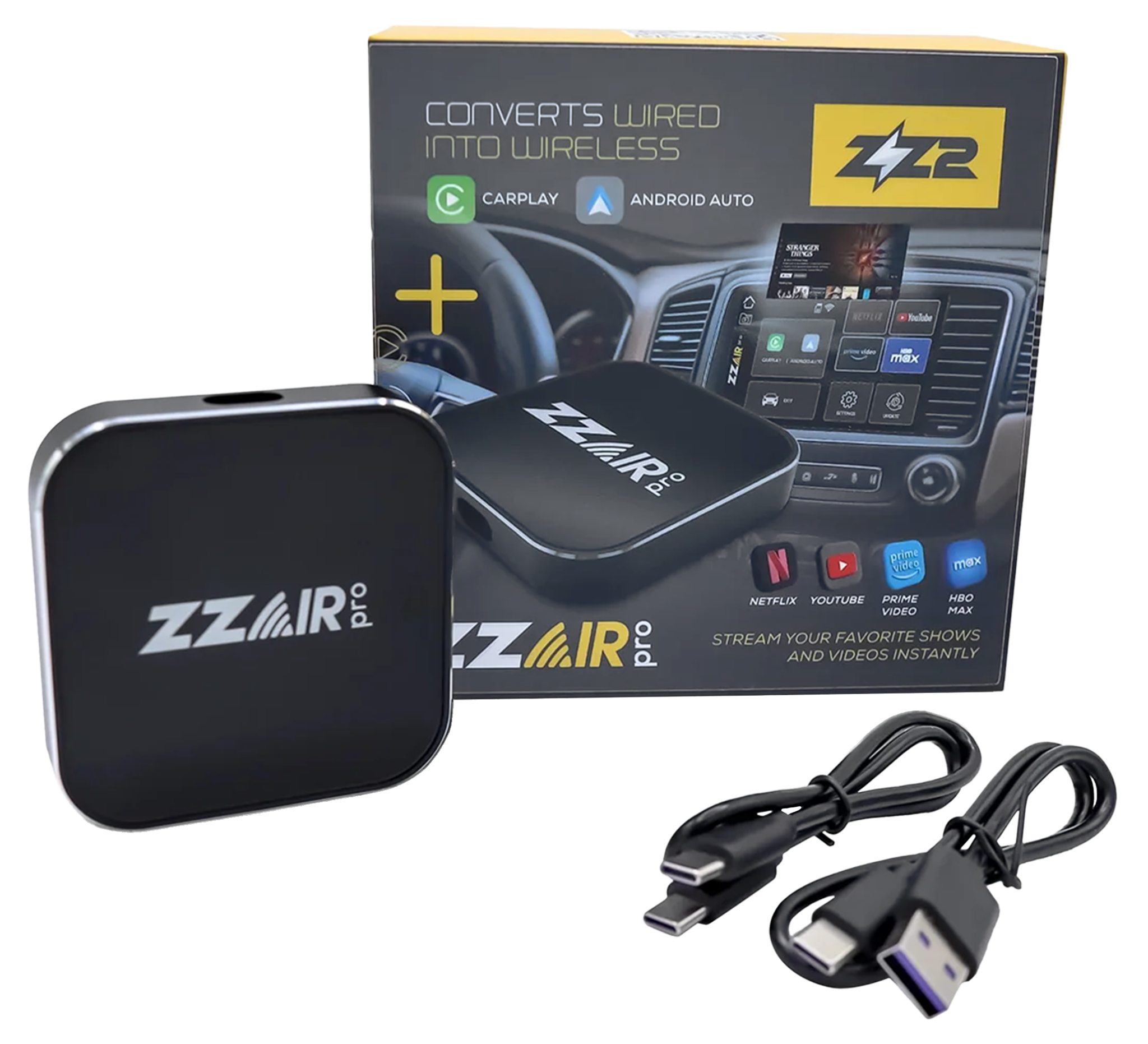 ZZAIR CONVERTE I SISTEMI CABLATI APPLE CARPLAY E ANDROID AUTO IN WIRELESS