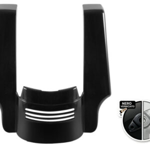 Vivid Black Dual Cut Stretched Tri-Bar Fender Extension for Harley® Touring '09-'25