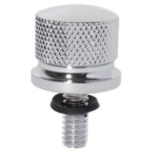 HARLEY 1/4" KNURLED SEAT BOLT / CHROME