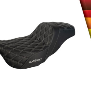 Rise Up Seat for Harley® Touring '08-'25 (Diamond / Silver Stitch)