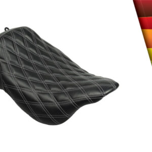 Alpha Solo Seat for Harley® Touring '08-'25 (Diamond / Silver Stitch)