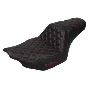 Rise Up Seat for Harley® Touring '23.5-'25 (Diamond / Red Stitch)