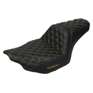 Rise Up Seat for Harley® Touring '23.5-'25 (Diamond / Gold Stitch)
