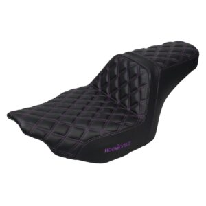 Rise Up Seat for Harley® Touring '23.5-'25 (Diamond / Purple Stitch)