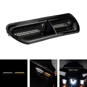 HOGWORKZ® Batwing LED Vent Insert (DRL / Turn Signal) - Black