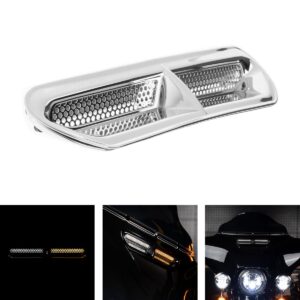 HOGWORKZ® Batwing LED Vent Insert (DRL / Turn Signal) - Chrome