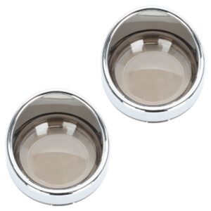 Visor Turn Signal Trim Rings for Harley-Davidson® Models | 1157 Bullet Style Lens ( Chrome / Smoked )