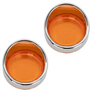 Visor Turn Signal Trim Rings for Harley-Davidson® Models | 1157 Bullet Style Lens ( Chrome / Amber )