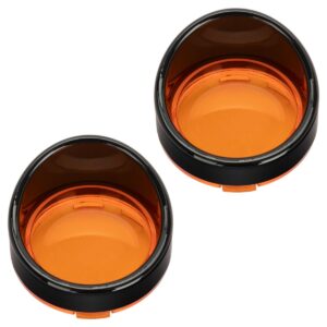 Visor Turn Signal Trim Rings for Harley-Davidson® Models | 1157 Bullet Style Lens ( Black / Amber )