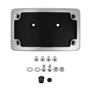 Chrome Universal LED Flush License Plate Mount for Harley-Davidson® Motorcycles