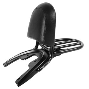 Black Sissy Bar Backrest / Luggage Rack for Harley® V-Rod '02-'06