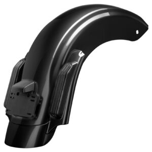 Vivid Black Stretched Rear Fender System for Harley® Touring '14-'25