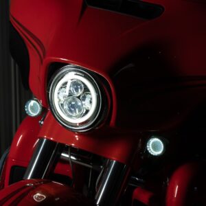 7" LED Chrome HALOMAKER® Headlight (Daymaker Replacement) for Harley® Touring & Softail