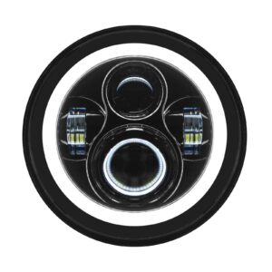 7" LED Black HALOMAKER® Headlight (Daymaker Replacement) for Harley® Touring & Softail