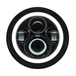 7" LED Black HALOMAKER® Headlight for Harley® Softail '18-'25